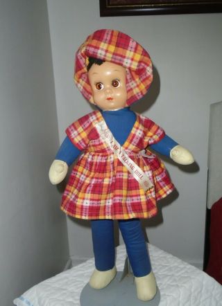 Rare Antique Ideal Talking Cloth Doll 23 " Wind - Up Talker 1930 