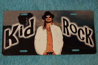 Rare Authentic Kid Rock Metal Picture Photo License Plate Detroit Rock