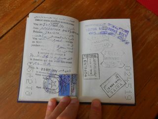 1974 Uruguay Passport With Multiple Visas And Revenues Rare Countries Full