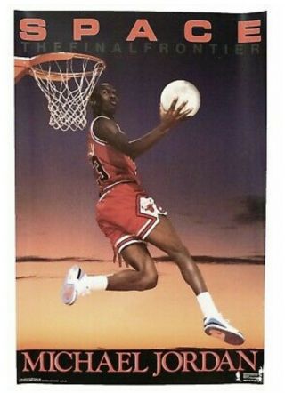 Rare/mint; 1990 Michael Jordan " Space The Final Frontier " Vintage Costaco Poster