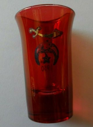 Vintage Rare 1950 Shot Glass From The Shriners Convention,  Los Angeles,  3 " High