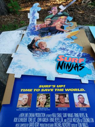 Surf Ninjas - Movie Standee - Rare - Leslie Nielsen