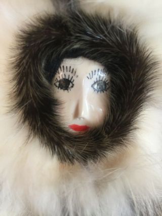 Vintage Alaskan Eskimo Doll with Fur and Leather 10 