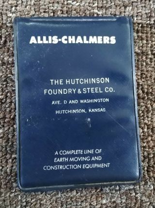 Rare Vintage Allis - Chalmers Dealership Pocket Notebook.  Hutchinson,  Kansas