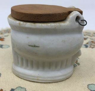 Vintage Dollhouse Miniature Porcelain White Toilet For Gentlemen Only Made Japan 3