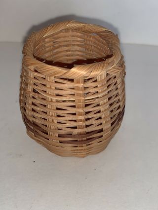 Vintage Dollhouse Miniature Small Hand Woven Wicker Baskets,  Set of 8,  Artisan 2