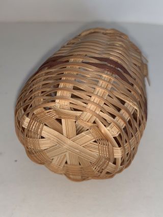 Vintage Dollhouse Miniature Small Hand Woven Wicker Baskets,  Set of 8,  Artisan 3
