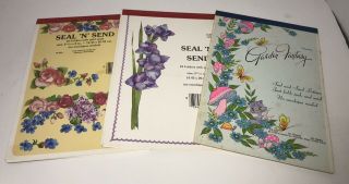 Vintage Stationery Seal And Send Floral And Garden Fantasy Rare