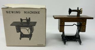 Vintage Dollhouse Miniature Wood Sewing Machine