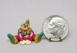 Vintage Miniature Clown Statue By Riley Artisan Dollhouse Miniature 1:12 1:24