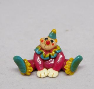 Vintage Miniature Clown Statue By Riley Artisan Dollhouse Miniature 1:12 1:24 2