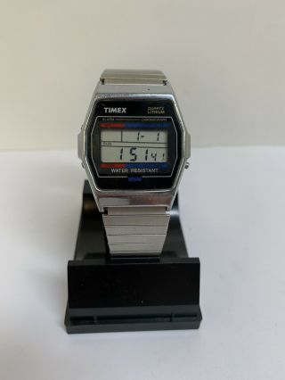 Vintage Watch Timex Digital - Quartz Lithium Water Rst.  Alarm Chrono Part Only F1a