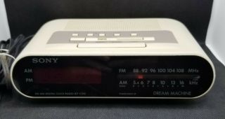Vintage Sony Dream Machine Fm/am Digital Clock Radio Model Icf - C242