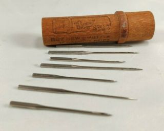 Vintage Boye Needle Co.  Wooden Holder For Sewing Machine Needles 6 30 - 80