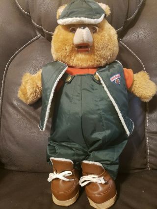 Vintage 1985 Teddy Ruxpin Toy Bear Clothes Hiking Camping Adventure Outfit Wow