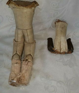ANTIQUE DOLL PARTS LEATHER BODIES GERMANY $9.  99 2