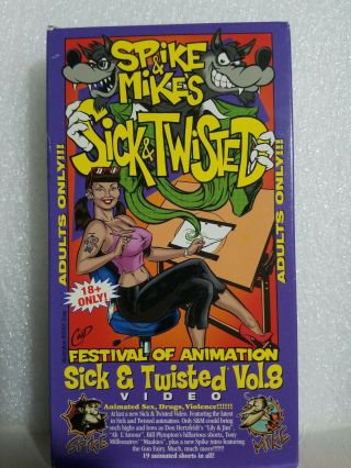 Spike And Mike’s Sick And Twisted Festival Of Animation Vhs,  Volume 8 - Rare