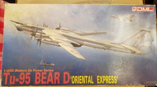 Rare Vintage Tu - 95 Bear D " Oriental Express " 1:200 Plastic Kit,  Dml Brand