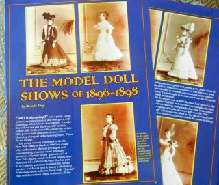 5p History Article & Pics - Antique Ny Model Fashion Doll Shows Of 1896 - 1898