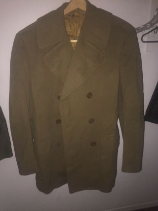 Rare Vintage Ww2 Us Army Officer Coat Parka Mackinaw Jacket Us Military Clothes