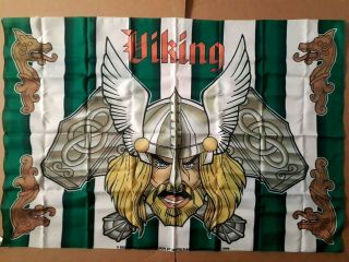Viking Vintage 1999 Textile Poster Flag