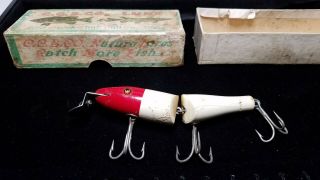 Vintage C.  C.  B.  2602 Red Head Jointed Pike Fishing Lure