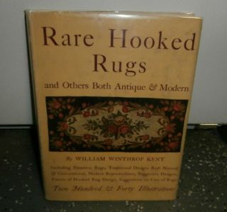 Rare Hooked Rugs Book,  Hardback,  Copyright 1941,  221 Pages