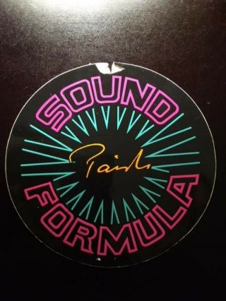 Paiste Cymbal Sound Formula Sticker Vintage Rare 1990 