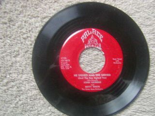 John Laurenz&betty White " He Sighed&she Sighed " Rare Pop 45 Palace 101 Vtg 1952