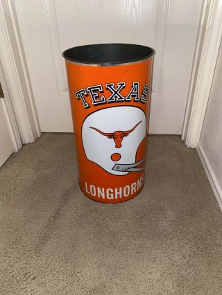 1970’s Vintage Texas Longhorns Trash Can (very Rare)