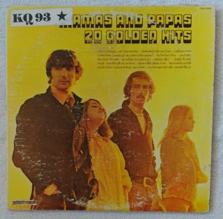 1973 Mca Records The Mamas And The Papas 20 Golden Hits Promo Radio Vg,  Rare Htf