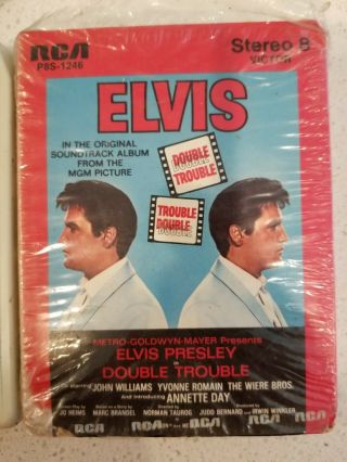 Elvis 8 Track Tape " Double Trouble " Rare Box Please Read