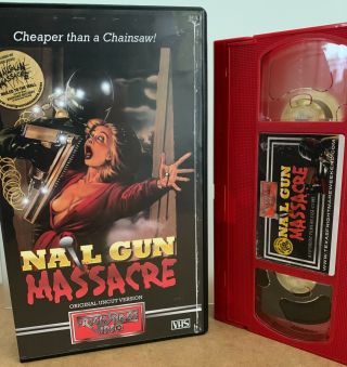 Nail Gun Massacre Vhs Frightmare Prowler Driller Killer Rare Red Ltd 330