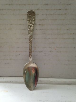 R.  W.  & S.  Sterling Silver Demitasse Souvenir Spoon Water Lily Spokane