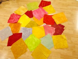 24 Colors Vtg Antique Long Pile Miniature Flawed Mini Bear Velvet Rayon Fabric