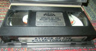 Attack Of The Killer Tomatoes Vhs Video Movie,  Rare 1984 Media Home Ent.  Guc