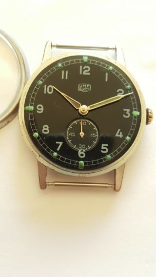 Vintage Rare Umf Ruhla Thiel Black Dial Military Germany Made Watch Check It Nr