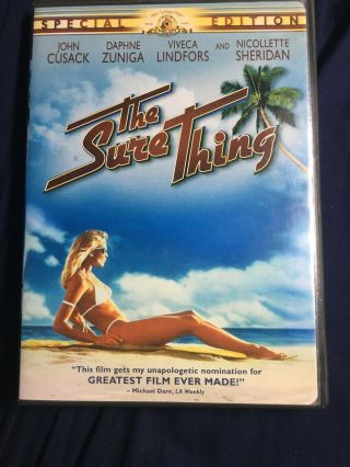 The Sure Thing (1985) On Dvd Mgm Rare Oop John Cusack Comedy