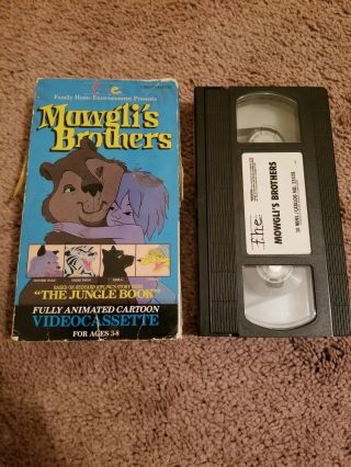 Mowglis Brothers (vhs,  1991) The Jungle Book Rare Slip Sleeve