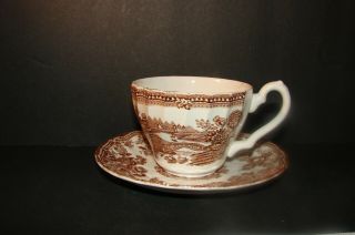 Vintage Tonquin Brown By Franciscan Tea Cup And Saucer Made In England