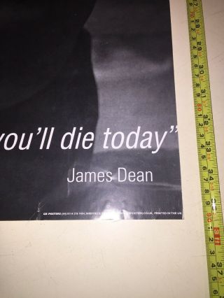 Vintage James Dean Poster Dream As If You’ll Live Forever 25X 35” Printed In Uk 2
