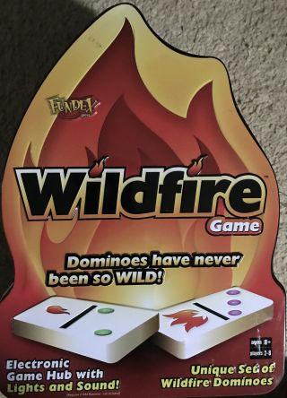 Fundex Wildfire Game Dominoes Electronic Once 2 - 8 Players Extremely Rare