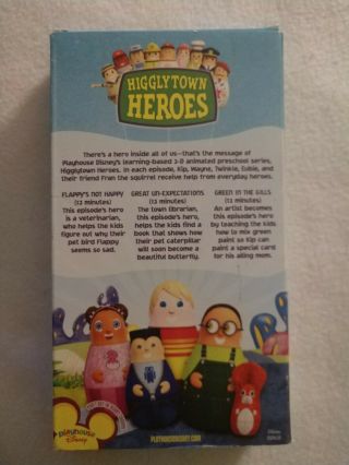 HIGGLY TOWN HEROES VHS DISNEY PLAYHOUSE MEET THE HEROES Rare Childrens 2