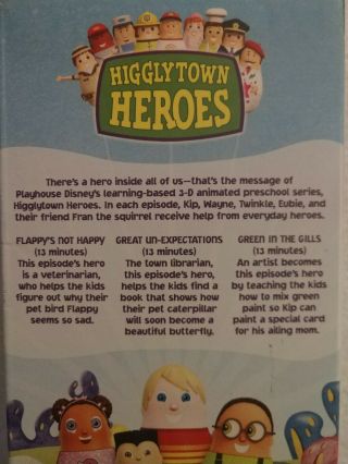 HIGGLY TOWN HEROES VHS DISNEY PLAYHOUSE MEET THE HEROES Rare Childrens 3