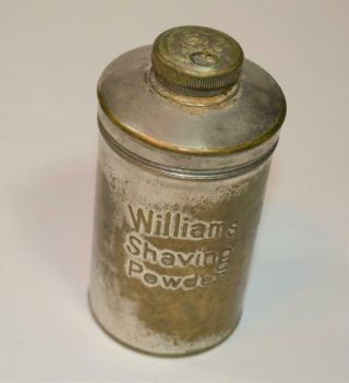 Antique J.  B.  Williams Co.  Glustonbury,  Conn Shaving Powder In Tin Case