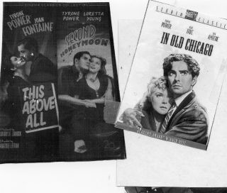 In Old Chicago •this Above All • Second Honeymoon / 3 Rare Tyrone Power Classics