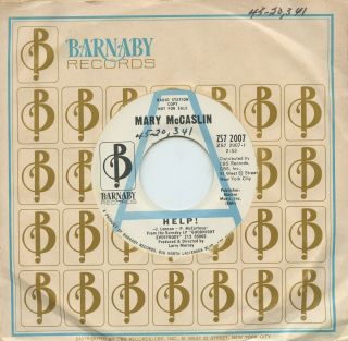 Rare Folk 45 - Mary Mccaslin - Help - Beatles Cover - Barnaby Zs7 2007 - Promo