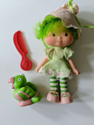Vintage Strawberry Shortcake Lime Chiffon Doll,  Bird,  Comb Pre - Owned Agc 1980s
