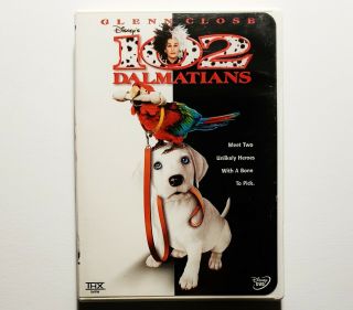 102 Dalmatians (dvd,  2001) W/ Insert Rare & Oop Disney Live - Action Glenn Close