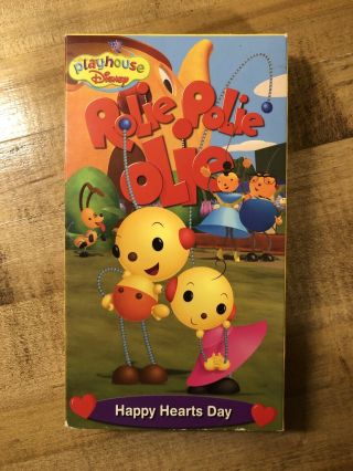 Rare Disney Playhouse Rolie Polie Olie Happy Hearts Day Vhs Video Tape Cartoon